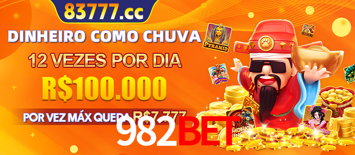 Banner do programa de recompensas Recomende para amigos do 982BET, detalhando os bônus por convidar amigos, com prêmios que chegam a R$288.888.