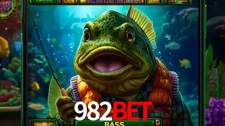 Personagem de peixe pescador do popular jogo de slot com tema de pescaria, uma das emocionantes opções de caça-níqueis para jogar e ganhar no cassino 982BET.